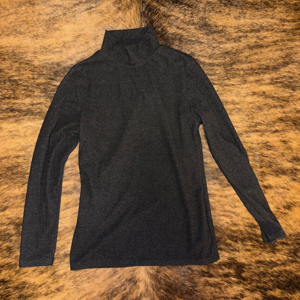 Women's Black Turtleneck Top